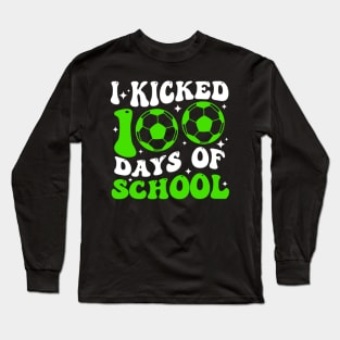 I Tackled 100 Days of School Football 100th Day Teacher Long Sleeve T-Shirt